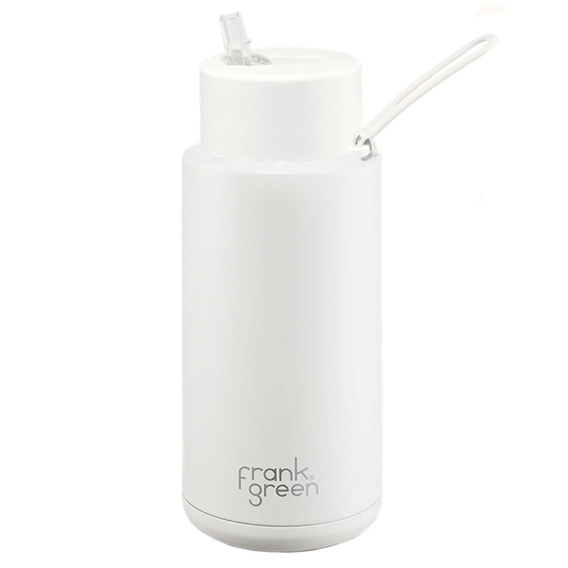 Frank Green Stainless Steel Ceramic Reusable Bottle - Straw Lid 1000ml - Tea Pea Home