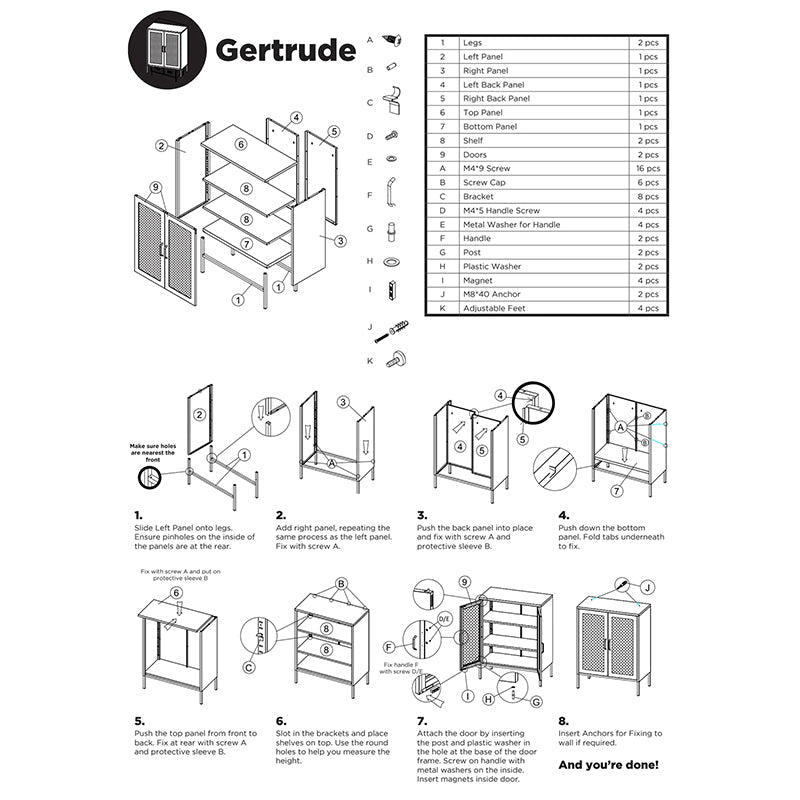 Gertrude Contemporary Metal Locker - Tea Pea Home