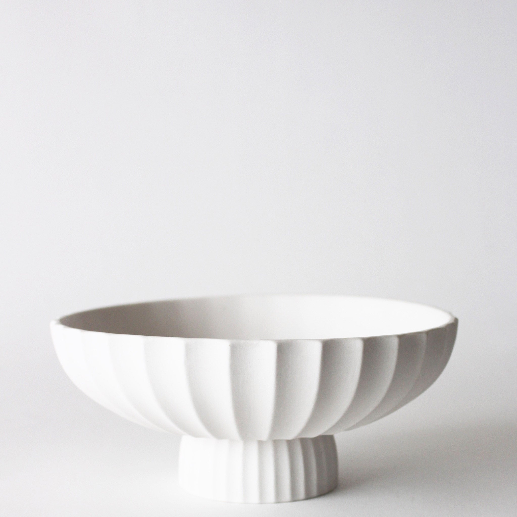 Grace Pedestal Bowl - White