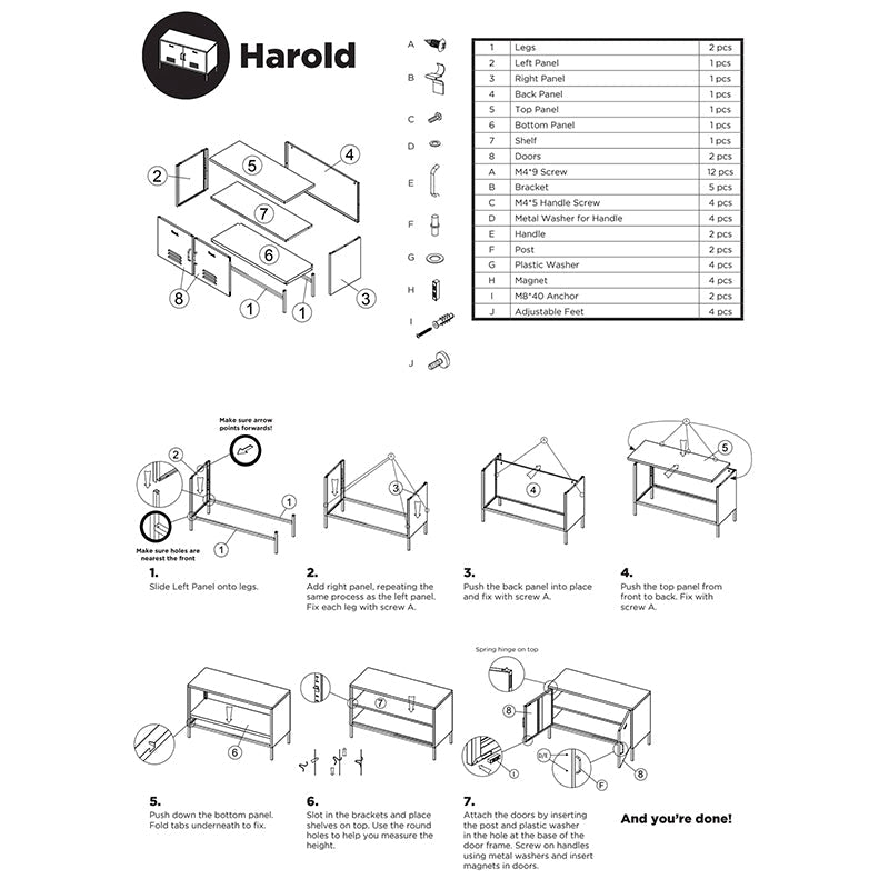 Harold Contemporary Metal Locker - Tea Pea Home