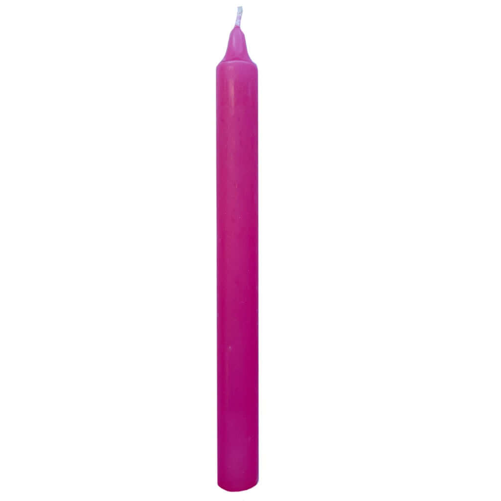 Household Taper Candle - pink 240mm tall New Zealand made candle by National Candles