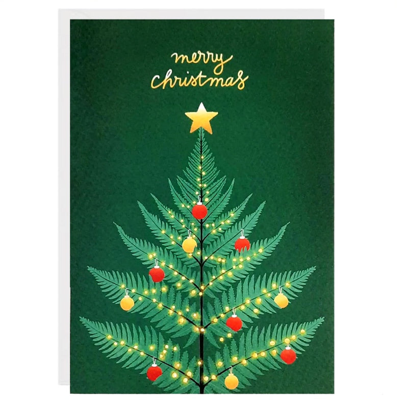 Julie Benard Christmas Card - Fern Merry Christmas - Tea Pea Home