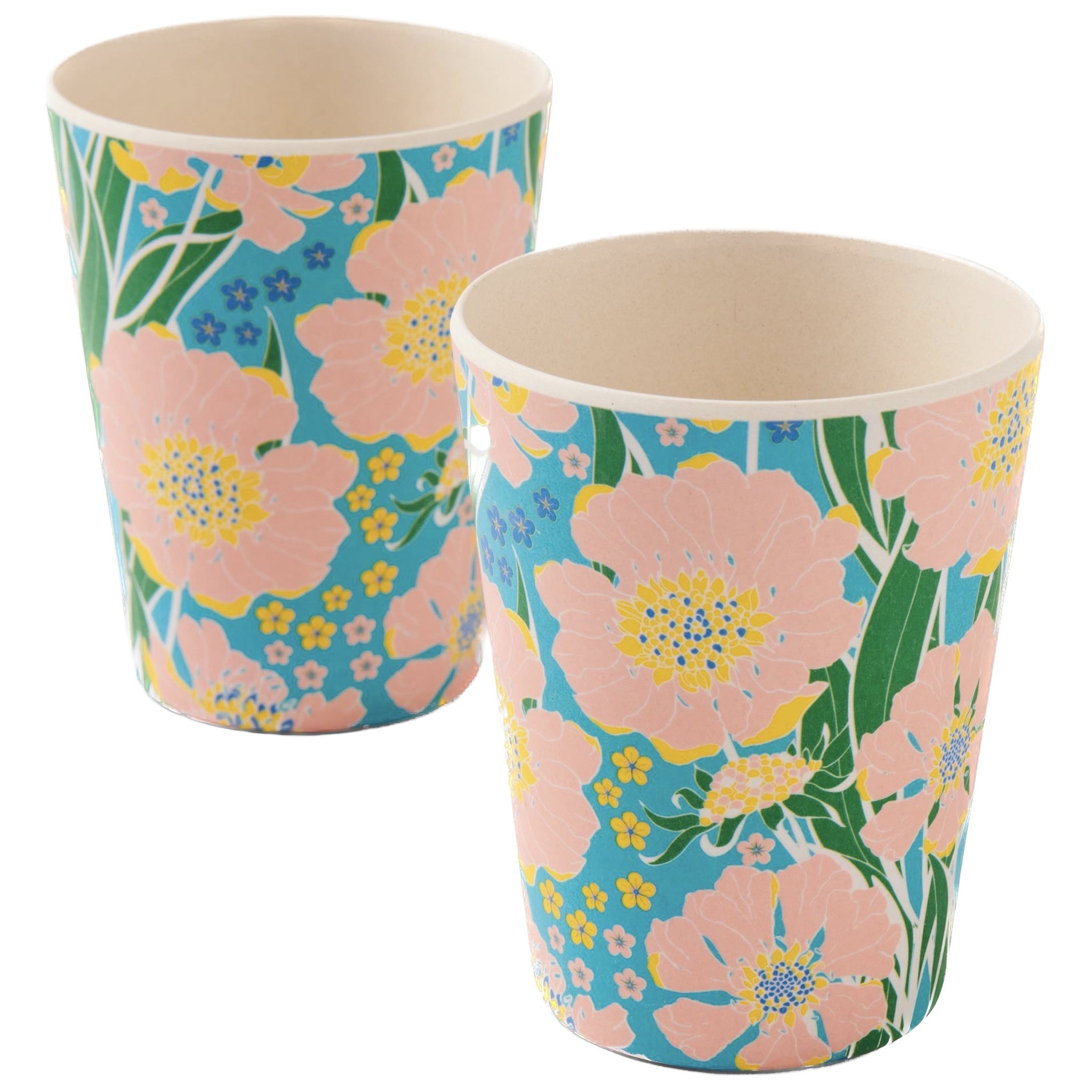 Kip & Co Bamboo Melamine Cup Set - Tumbling Flowers - Tea Pea Home