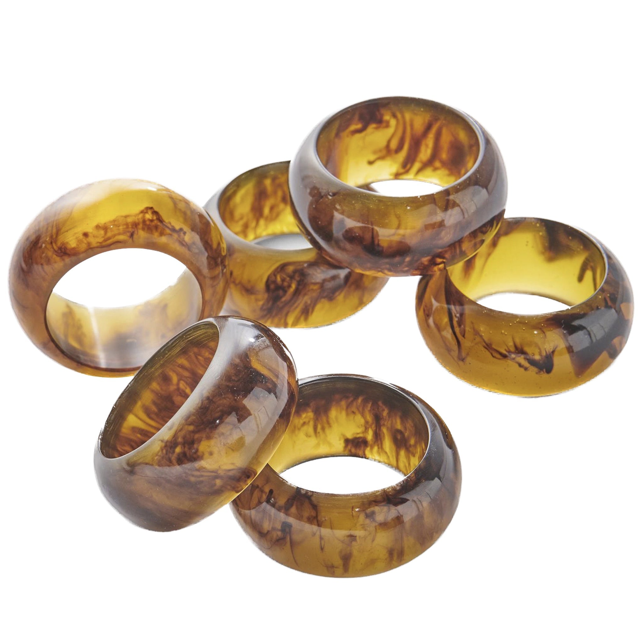 Kip & Co Napkin Ring Set - Smokey Amber - Tea Pea Home