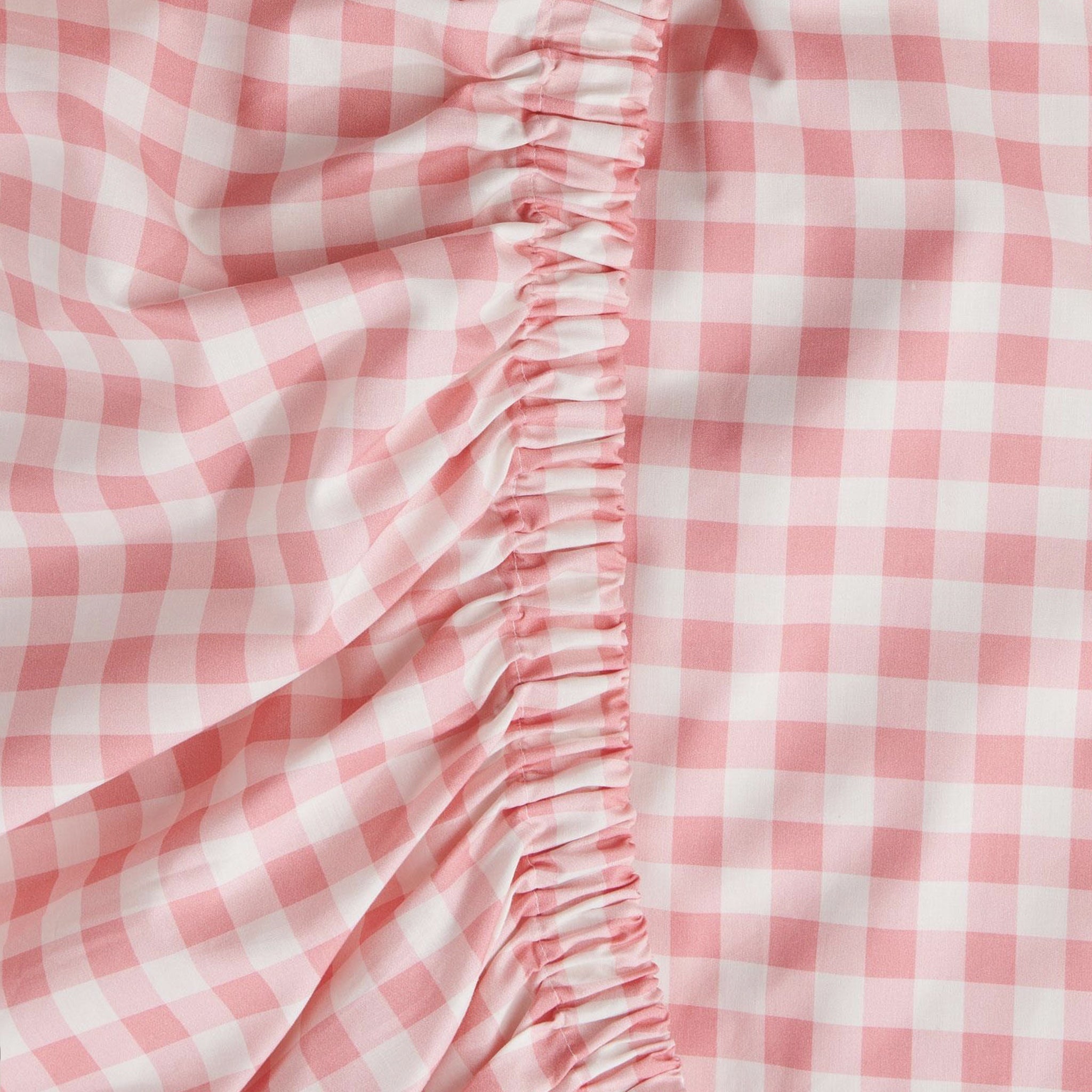 Kip & Co Organic Cotton Fitted Sheet - Gingham Candy - Tea Pea Home