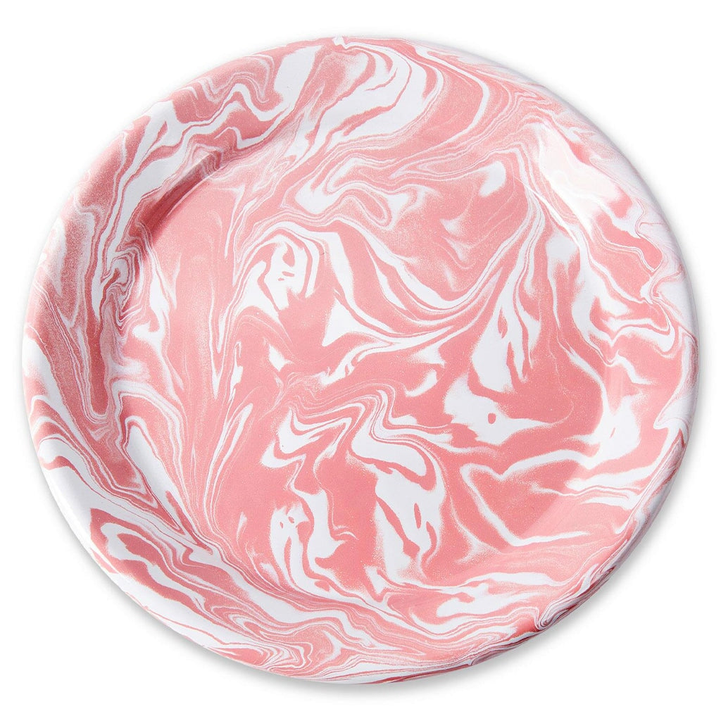 Kip & Co Enamel Plate Set - Pink Marble - Tea Pea Home