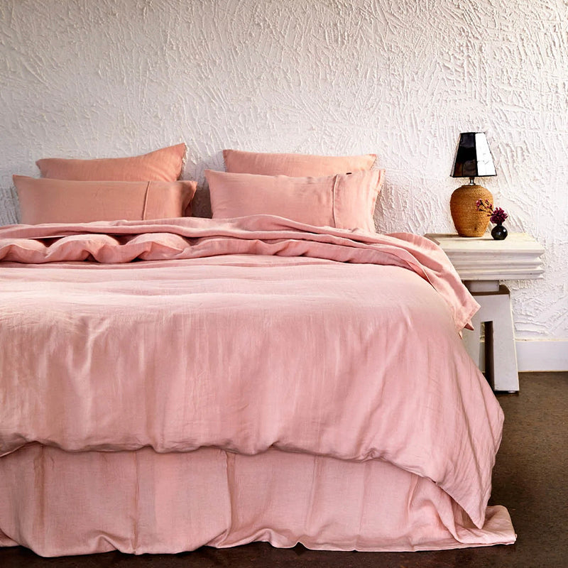 Kip & Co Linen Duvet Cover - Rose - Tea Pea Home