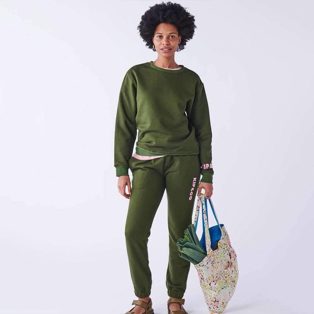 Kip & Co Organic Cotton Adult Sweater - Moss - Tea Pea Home