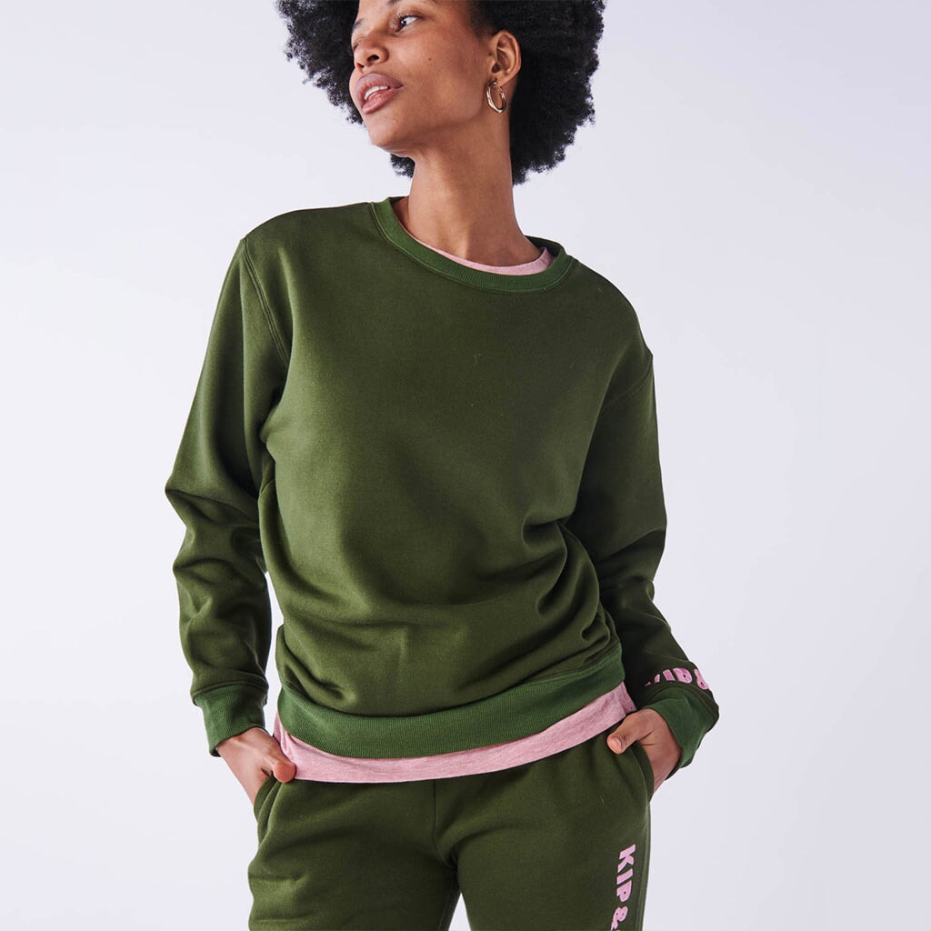 Kip & Co Organic Cotton Adult Sweatpants - Moss - Tea Pea Home