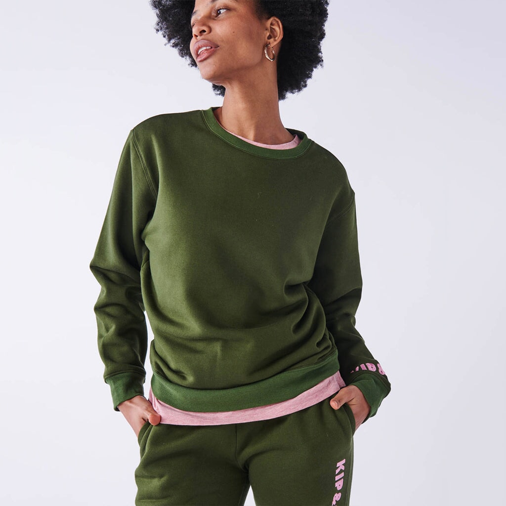 Kip & Co Organic Cotton Adult Sweater - Moss - Tea Pea Home