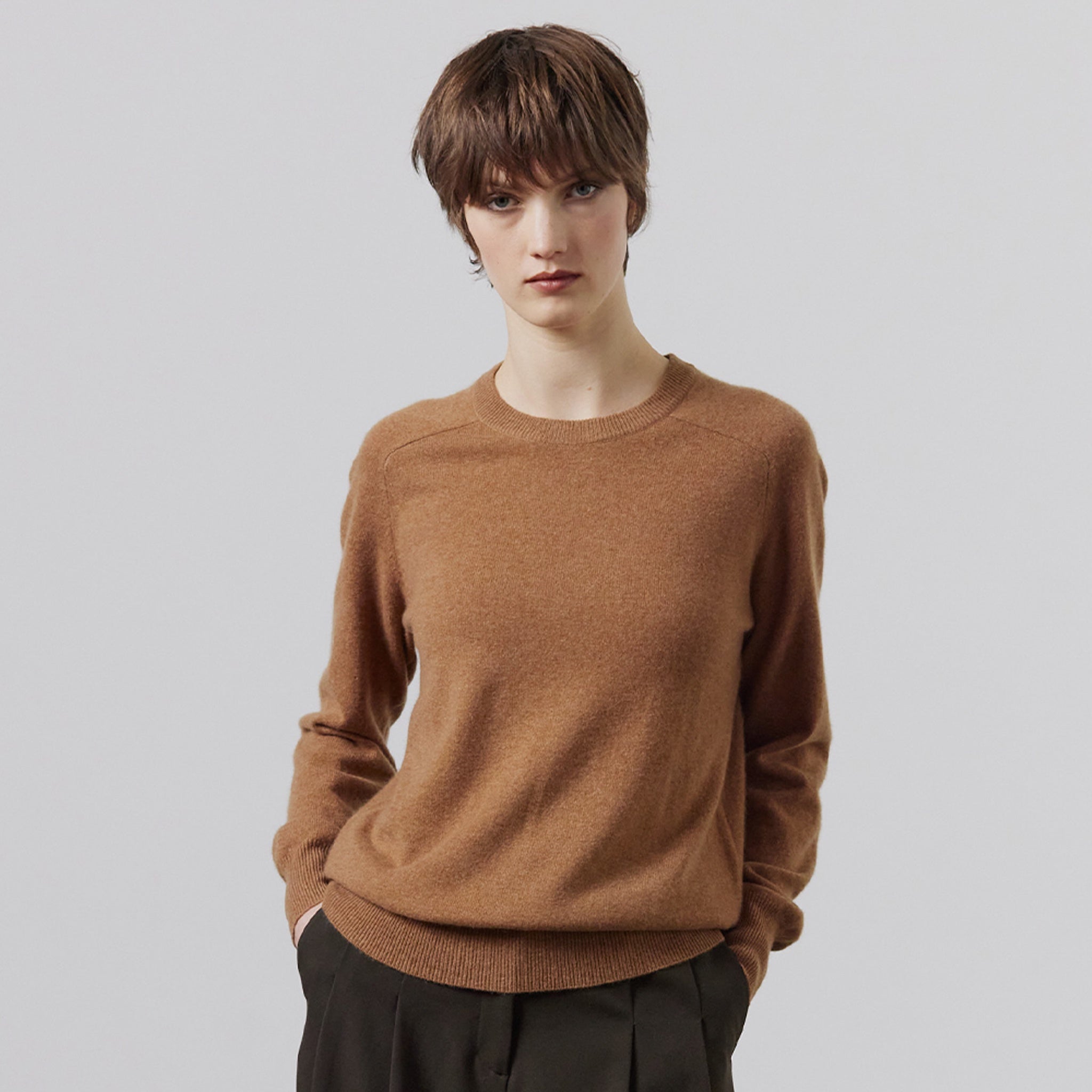 Laing Sam Cashmere Crew - Tan