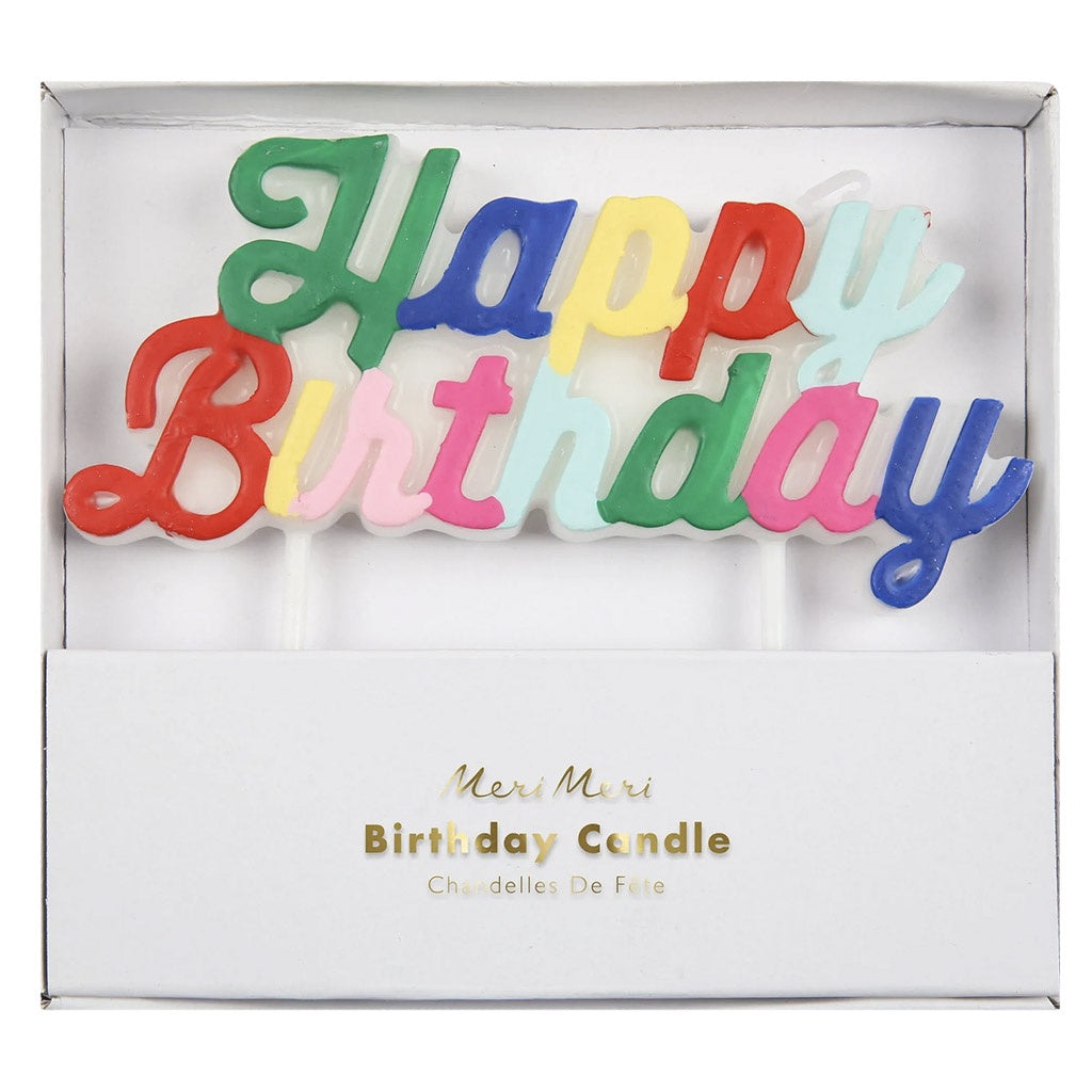 Meri Meri Large Candle - Happy Birthday - Tea Pea Home
