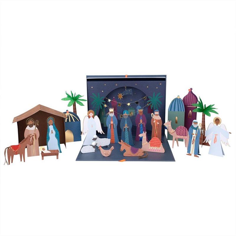 Meri Meri Christmas Paper Craft Advent Calendar - Nativity - Tea Pea Home