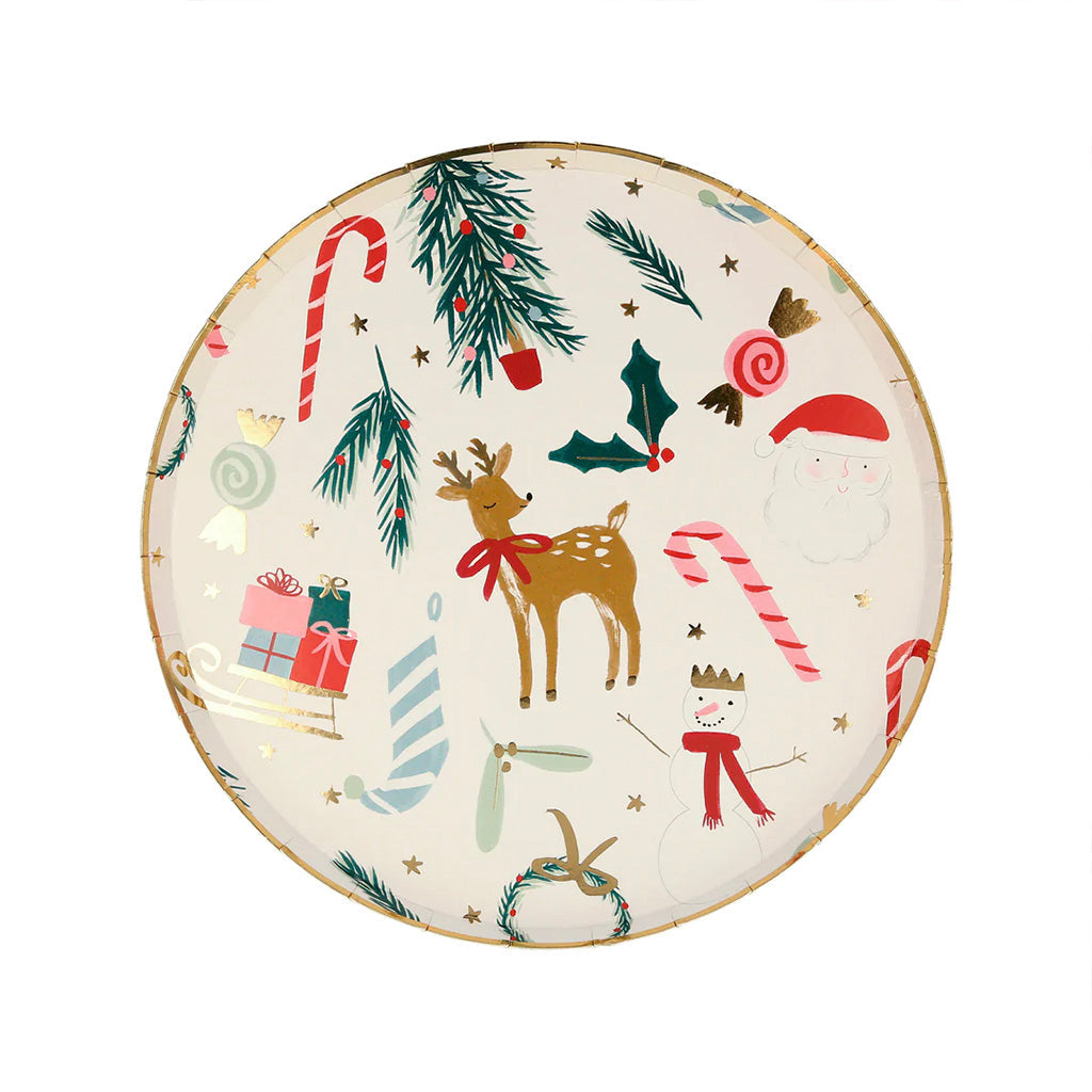 Meri Meri Paper Plate Set - Festive Motif - Tea Pea Home