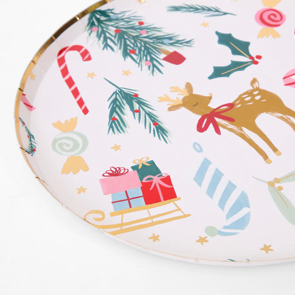 Meri Meri Paper Plate Set - Festive Motif - Tea Pea Home