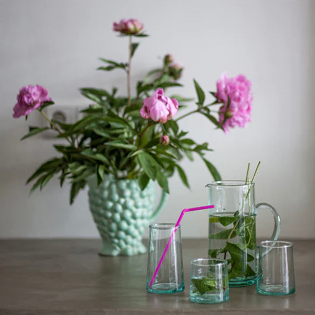 Moroccan Glass Jug / Carafe - Clear - Tea Pea Home