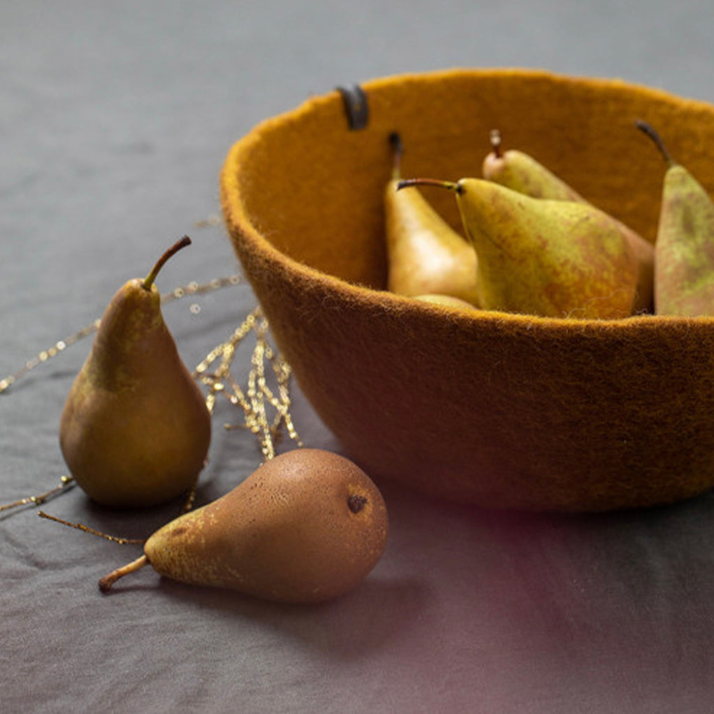 Muskhane Felt Bowl - Gold - Tea Pea Home