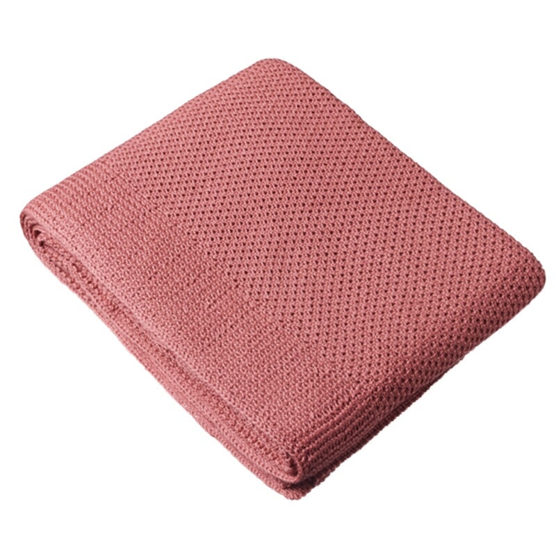 Nature Baby Merino Knit Baby Blanket - Raspberry - Tea Pea Home