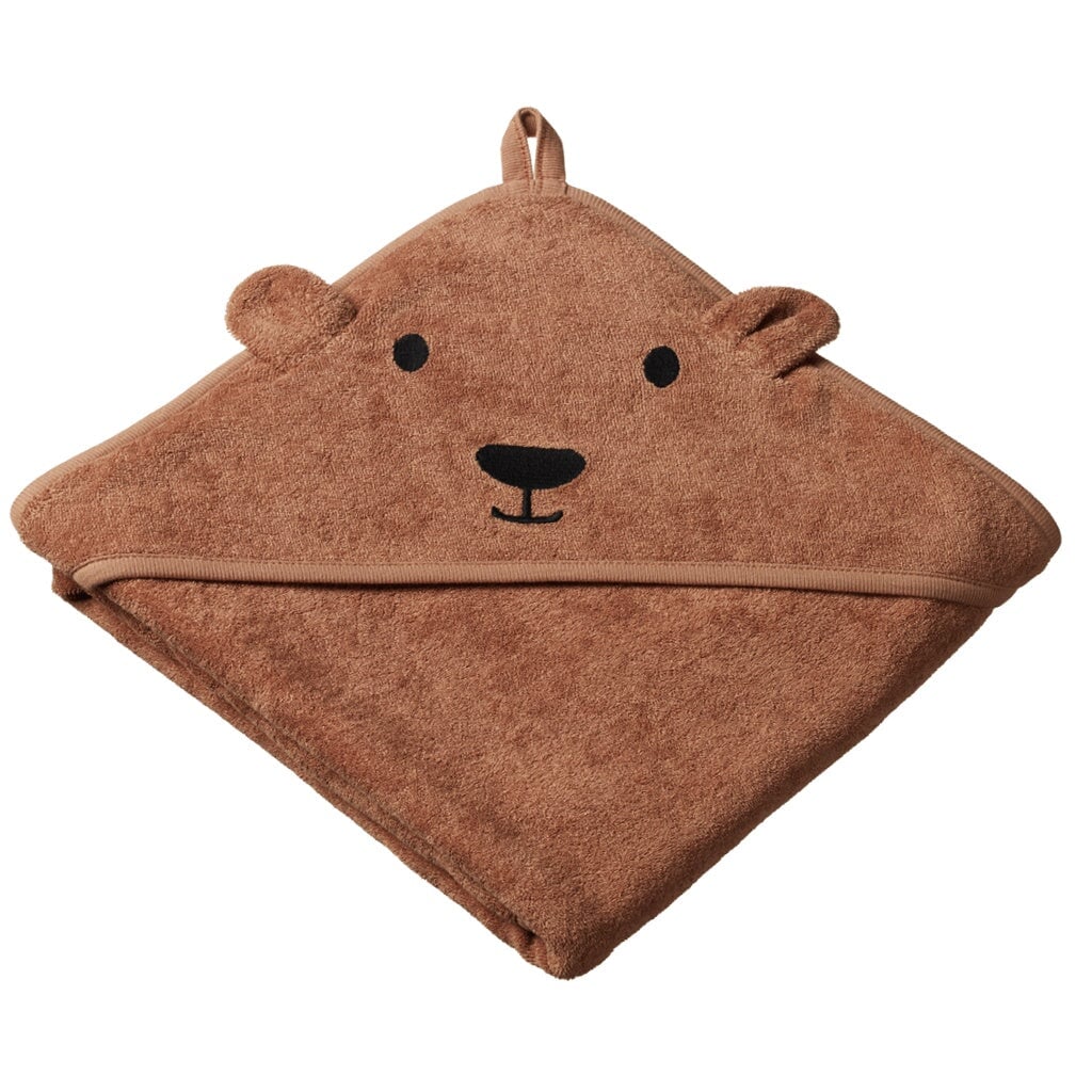 Nature Baby Organic Cotton Bear Hooded Towel - Hazelnut - Tea Pea Home