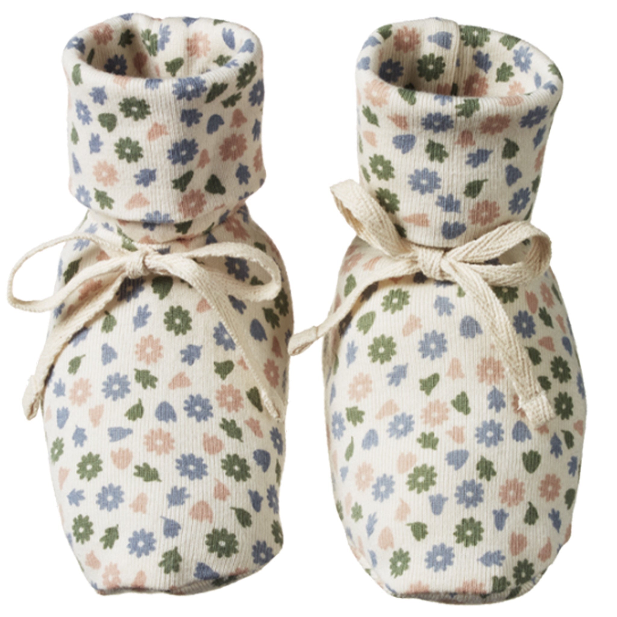 Nature Baby Organic Cotton Booties - Chamomile Blooms - Tea Pea Home
