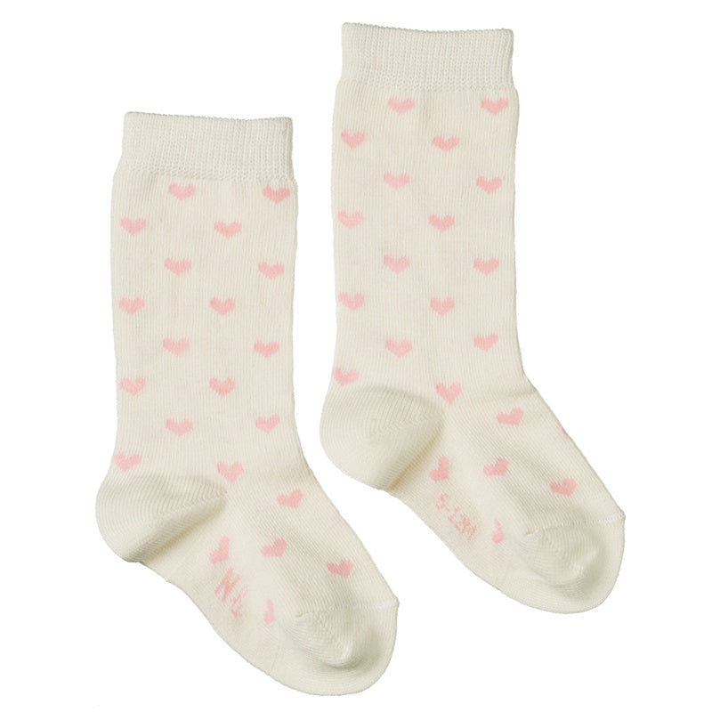 Nature Baby Organic Cotton Socks - Hearts - Tea Pea Home