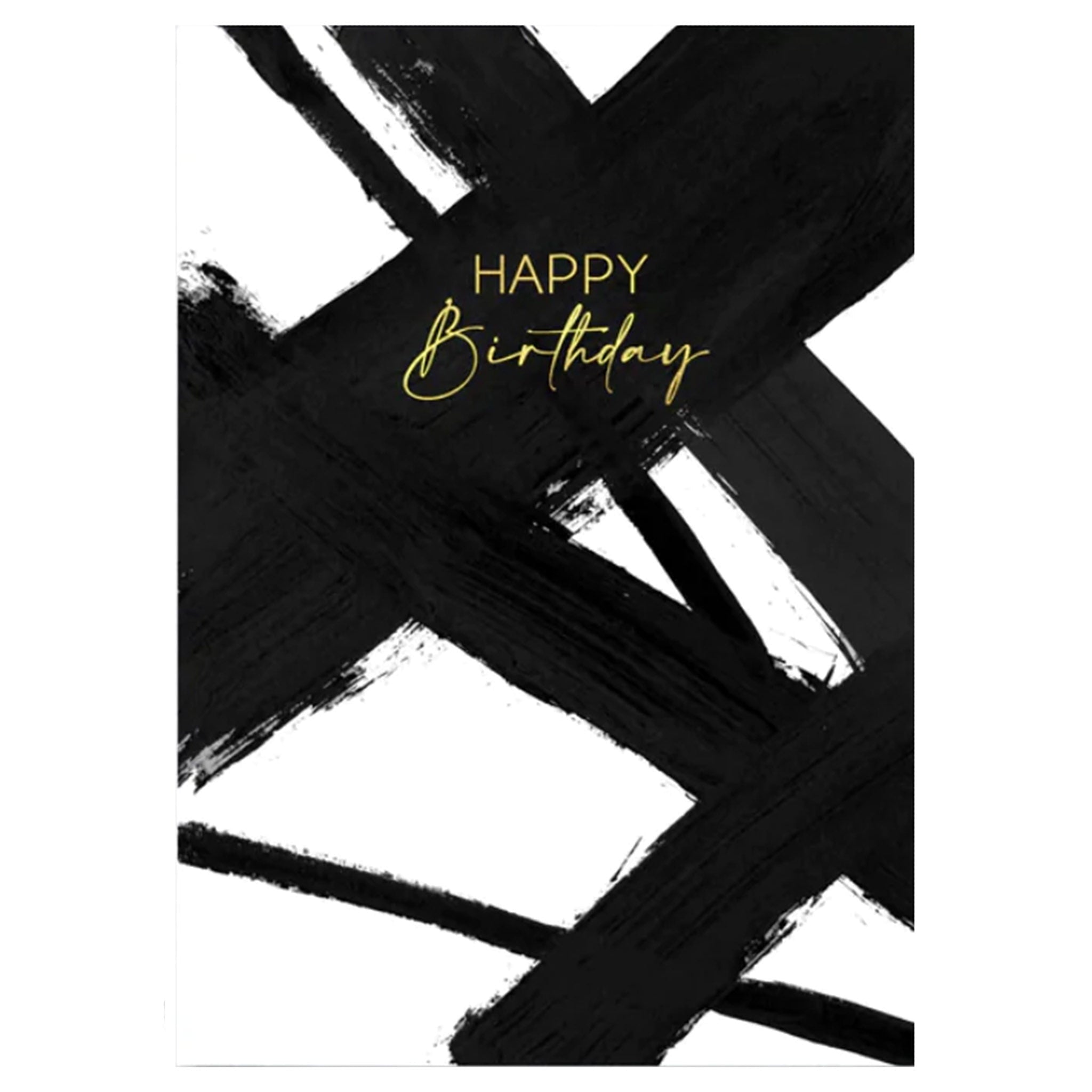 Papier HQ Card - Happy Birthday Painted Stripes - Tea Pea Home