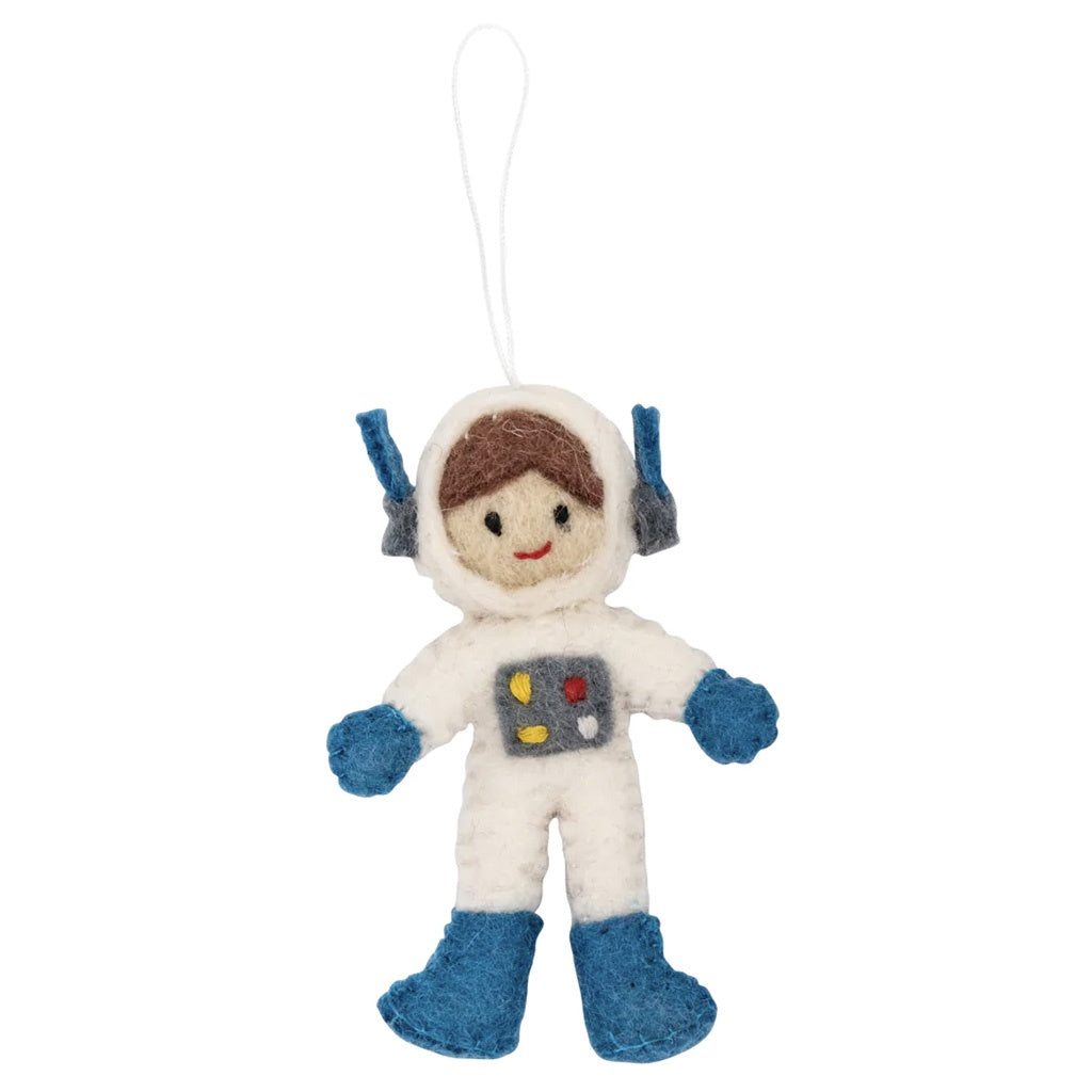 Pashom Nepal Felt Christmas Decoration - Astronaut - Tea Pea Home