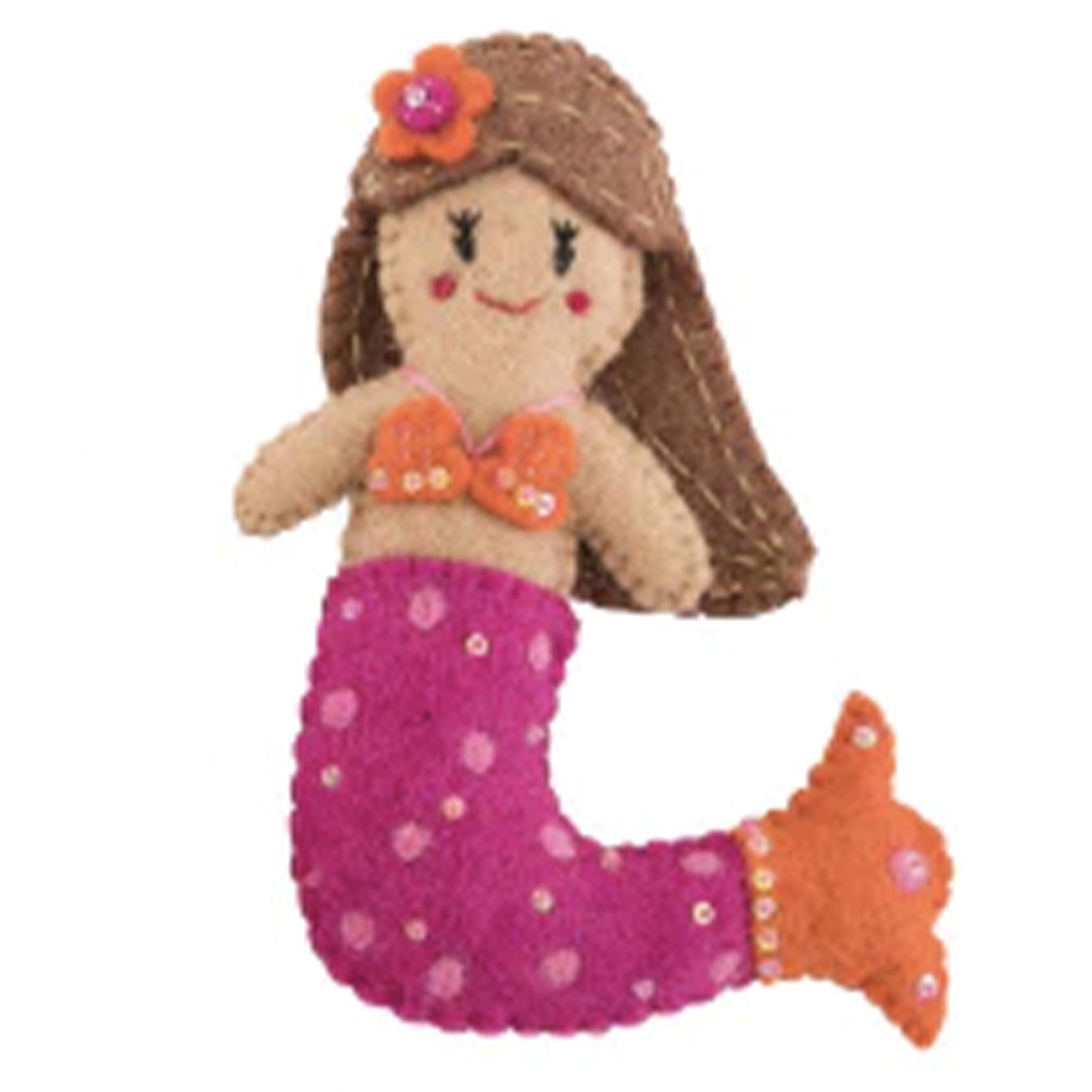 Pashom Nepal Felt Mermaid - Pink