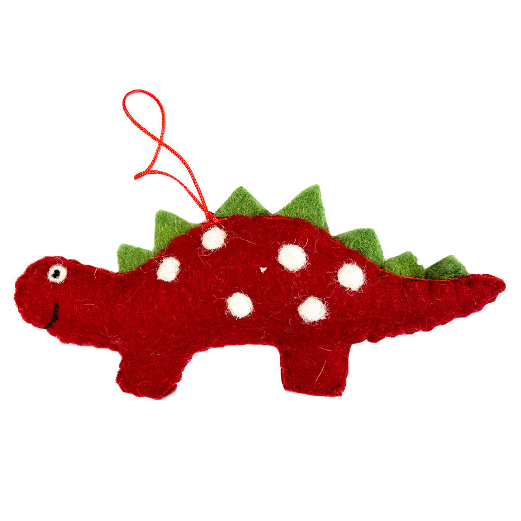 Pashom Nepal Felt Christmas Decoration - Dinosaur - Tea Pea Home