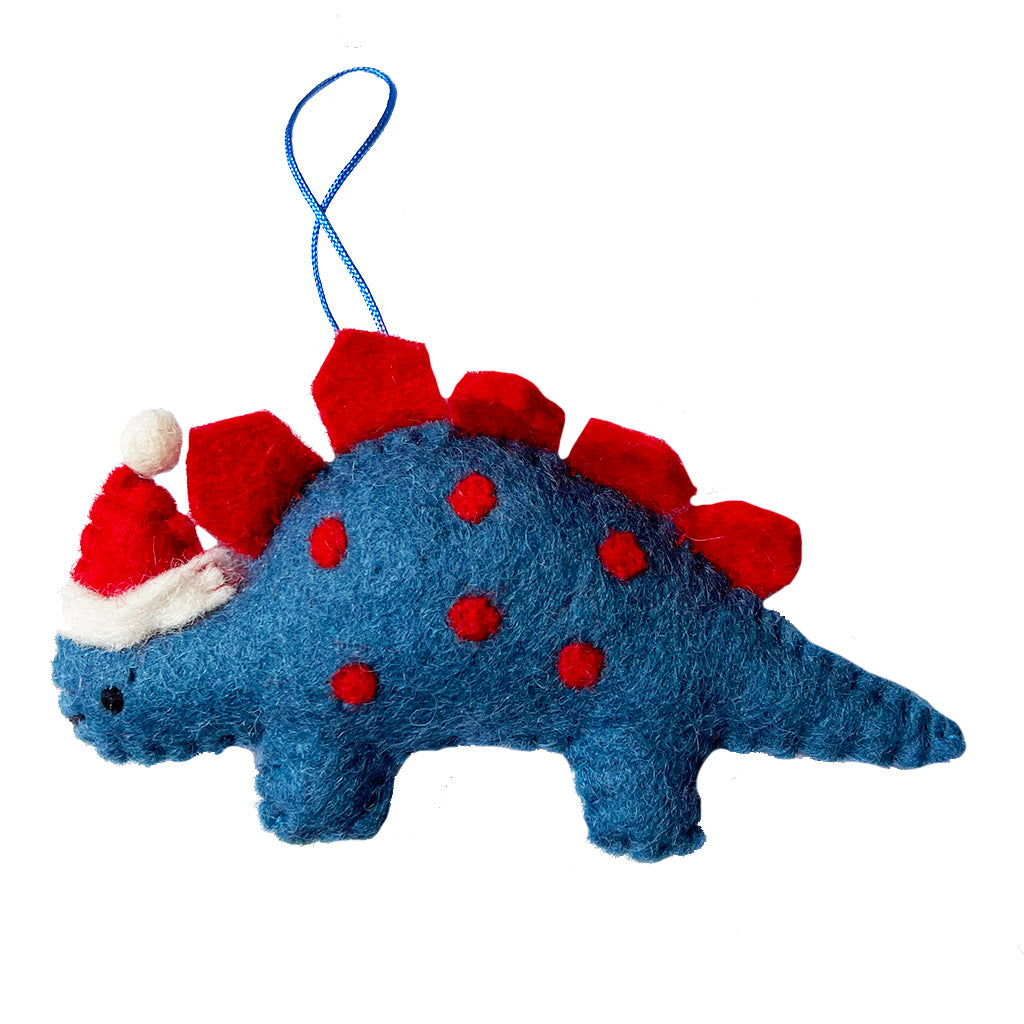Pashom Nepal Felt Christmas Decoration - Dinosaur - Tea Pea Home