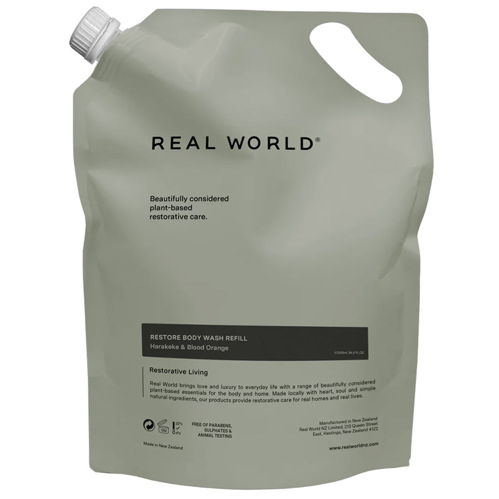 Real World NZ Restore Hand Wash 2.5L Refill - Harakeke & Blood Orange - Tea Pea Home