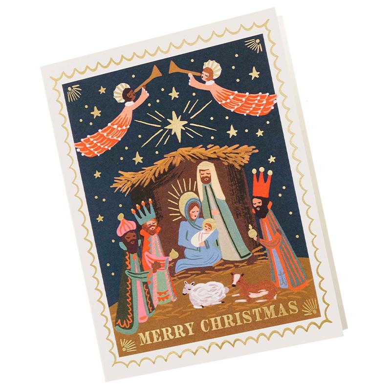 Rifle Paper US Christmas Card - Christmas Nativity - Tea Pea Home