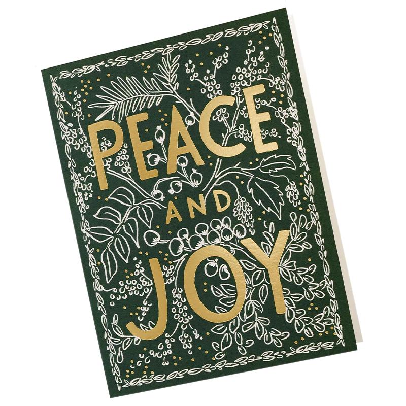 Rifle Paper US Christmas Card - Evergreen Peace - Tea Pea Home