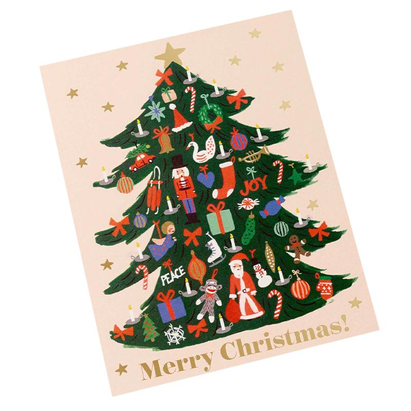 Rifle Paper US Christmas Card - Trimmed Tree - Tea Pea Home