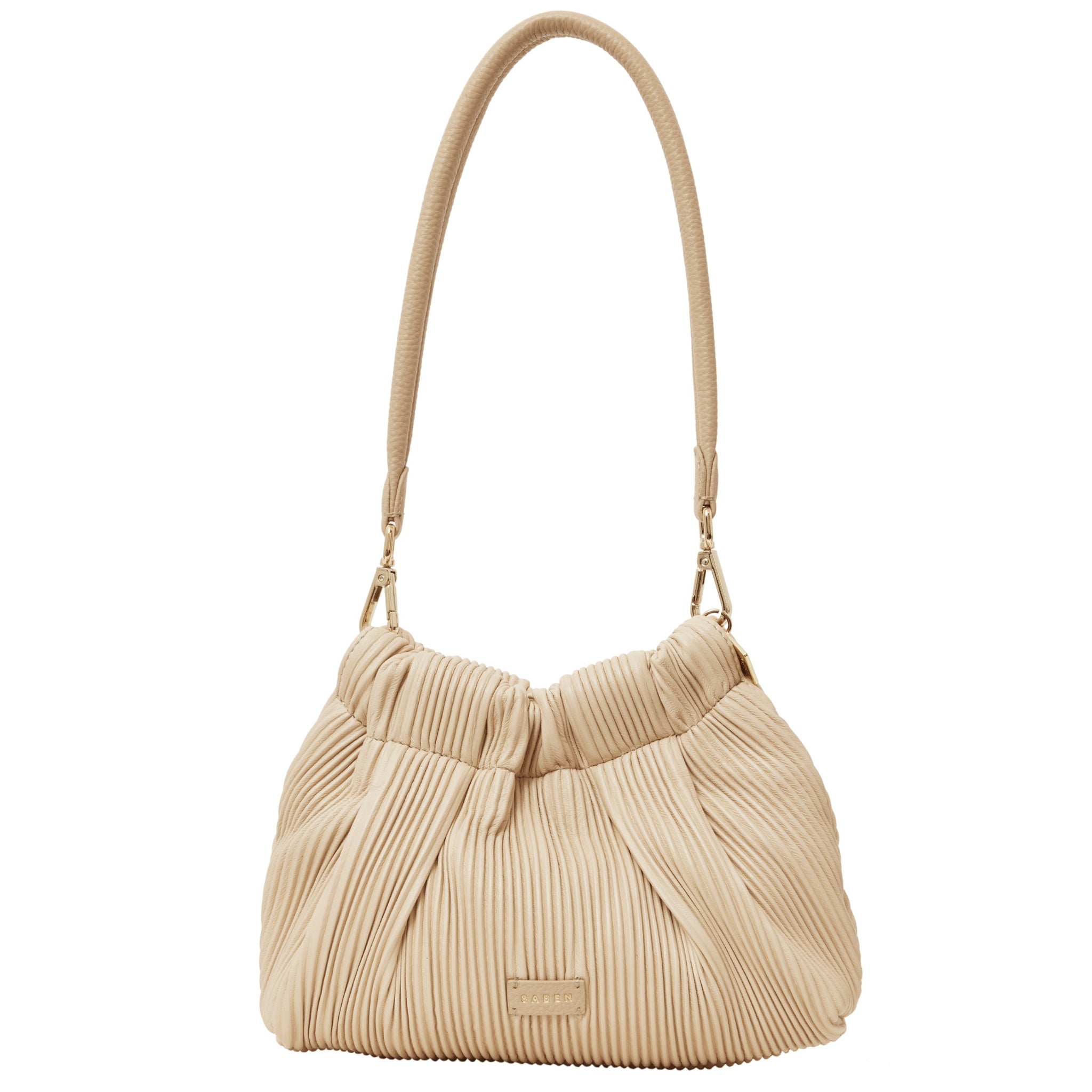 Saben Alexis Shoulder Bag - Biscotti Pleat