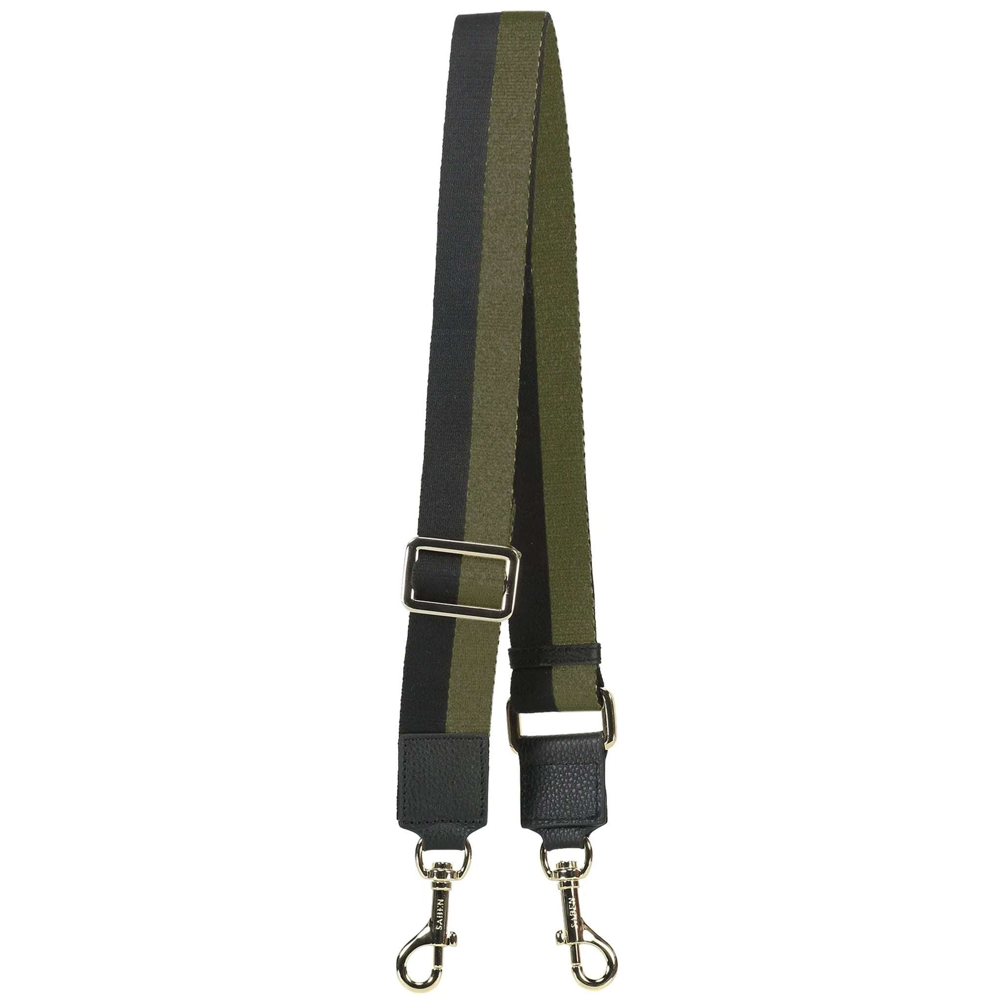 Saben Feature Strap - Khaki & Black Stripe - Tea Pea Home