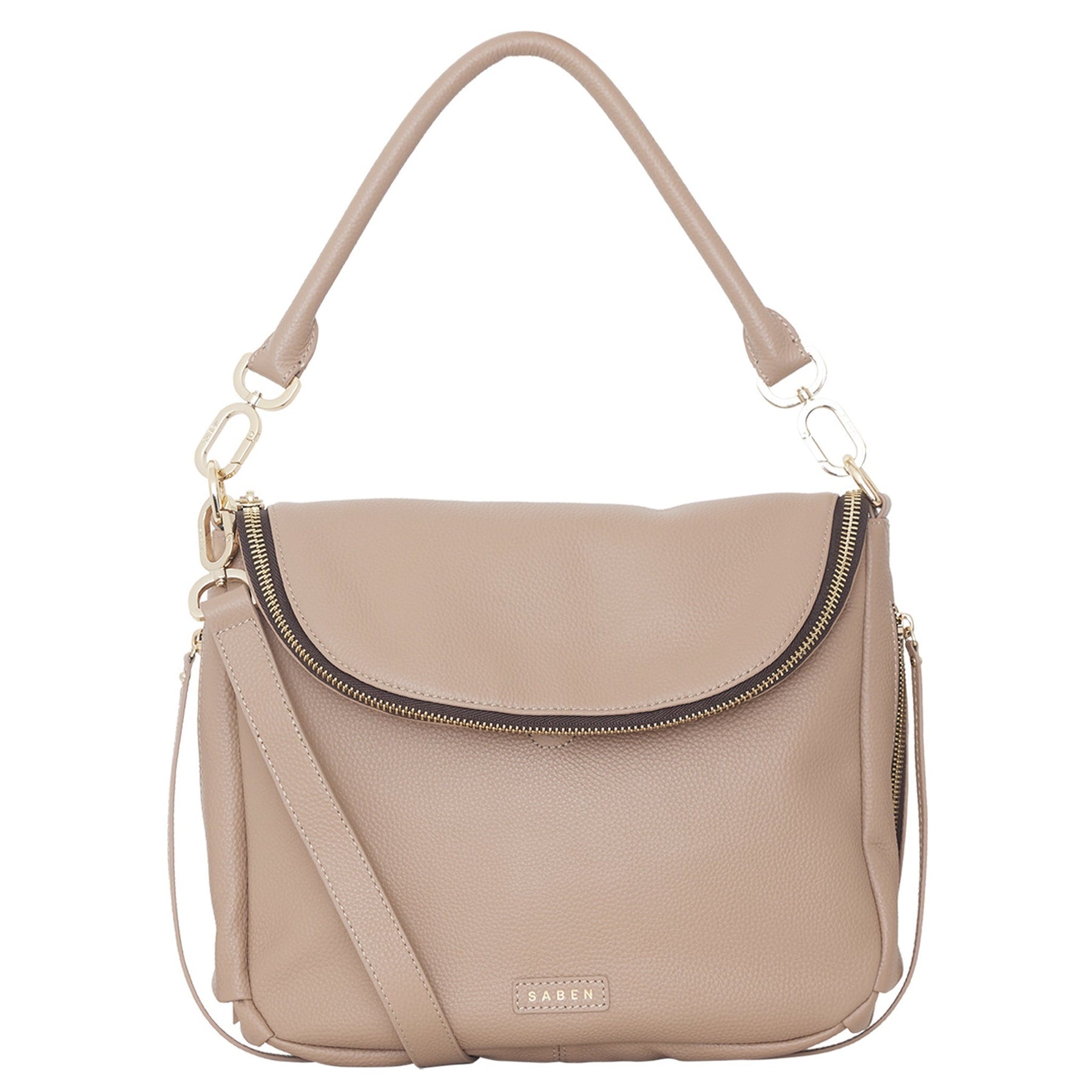 Saben Frankie Shoulder Bag Taupe Tea Pea