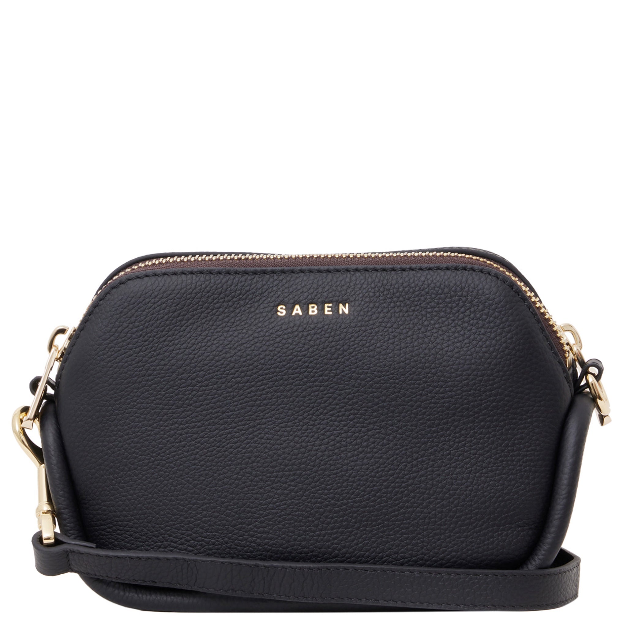 Saben Odile Crossbody Bag - Black & Suede