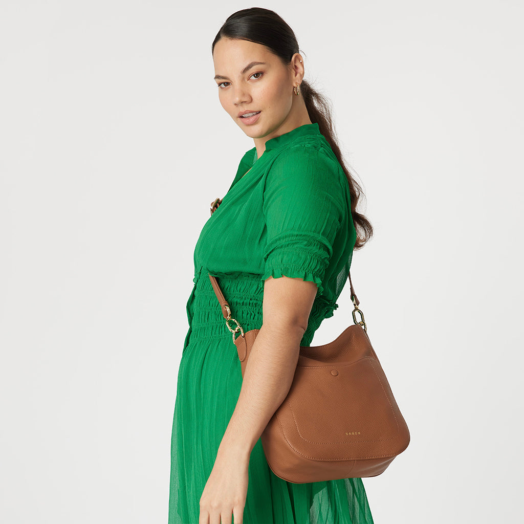 Saben Rebe Crossbody Handbag - Tan - Tea Pea Home