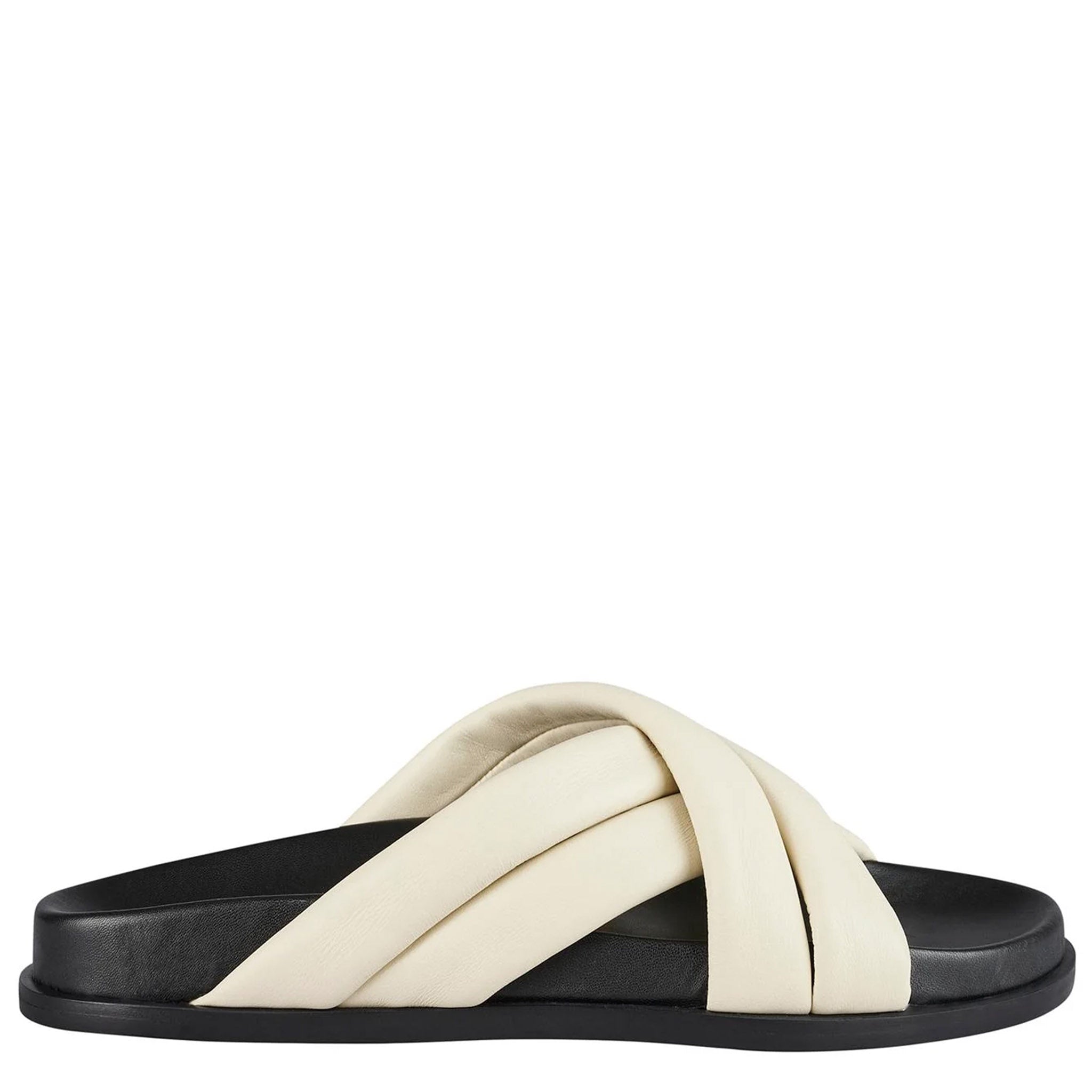 Sol Sana Coast Footbed Leather Sandals  - Off White