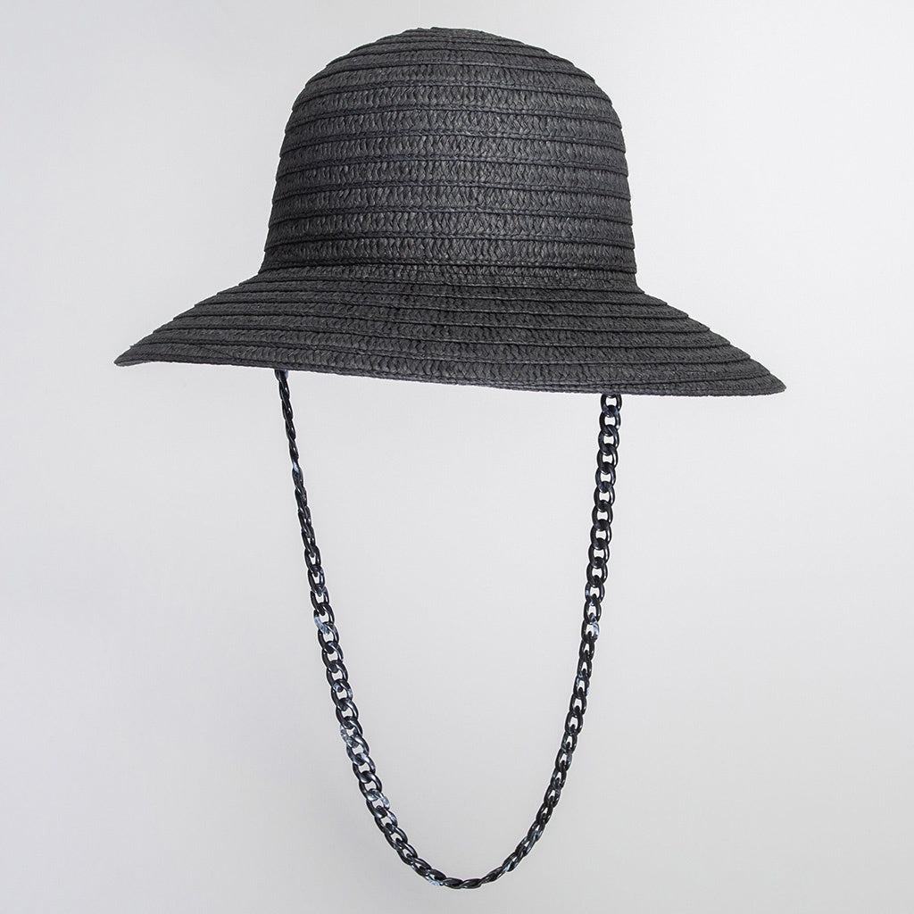 Sophie So Shady Chain Hat - Black with Basalt Chain - Tea Pea Home