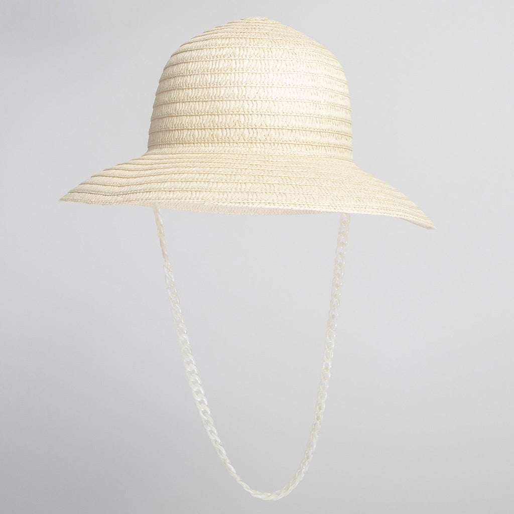 Sophie So Shady Chain Hat - Ivory with Ivory Chain - Tea Pea Home