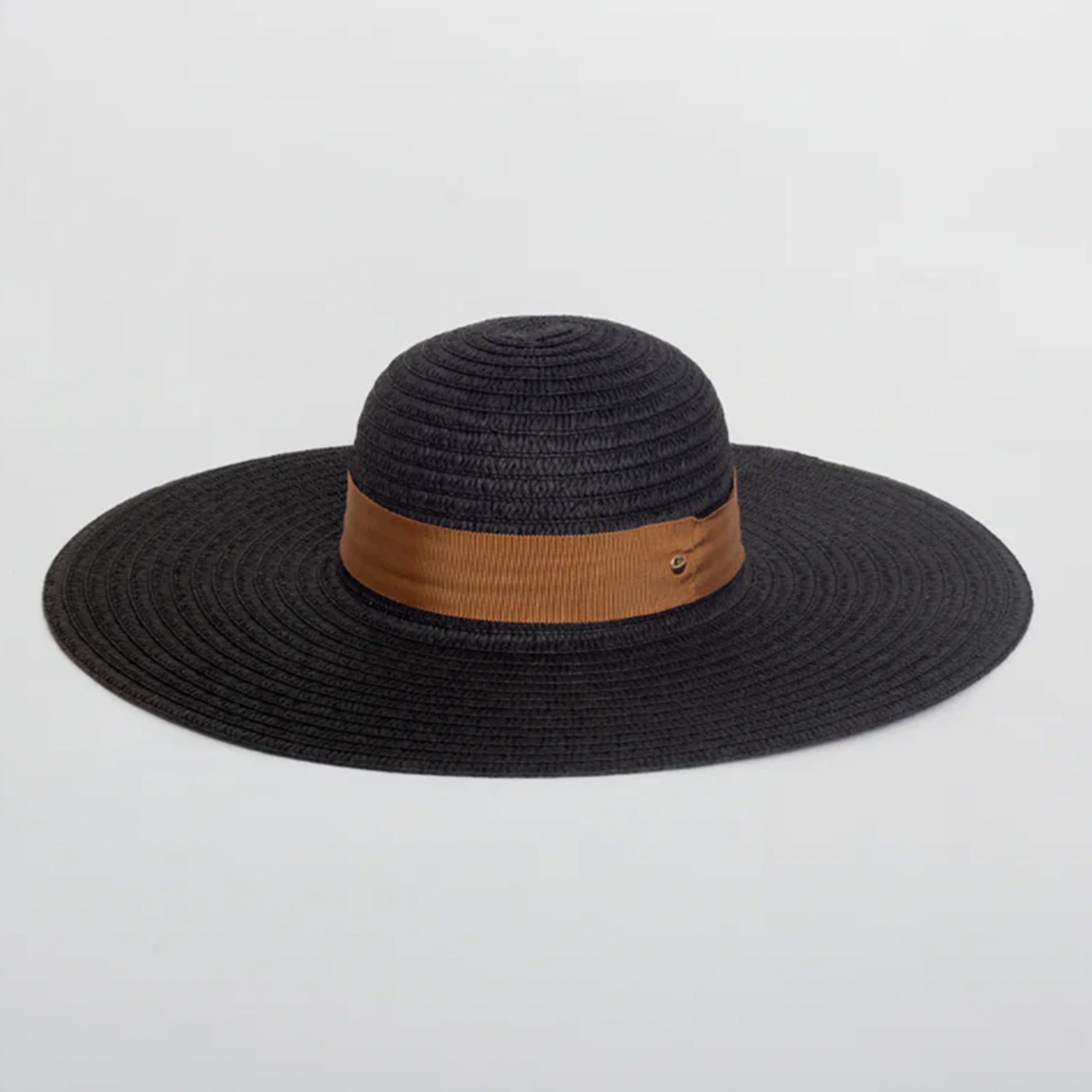 Sophie So Shady Extra Ribbon Hat - Black with Copper - Tea Pea Home