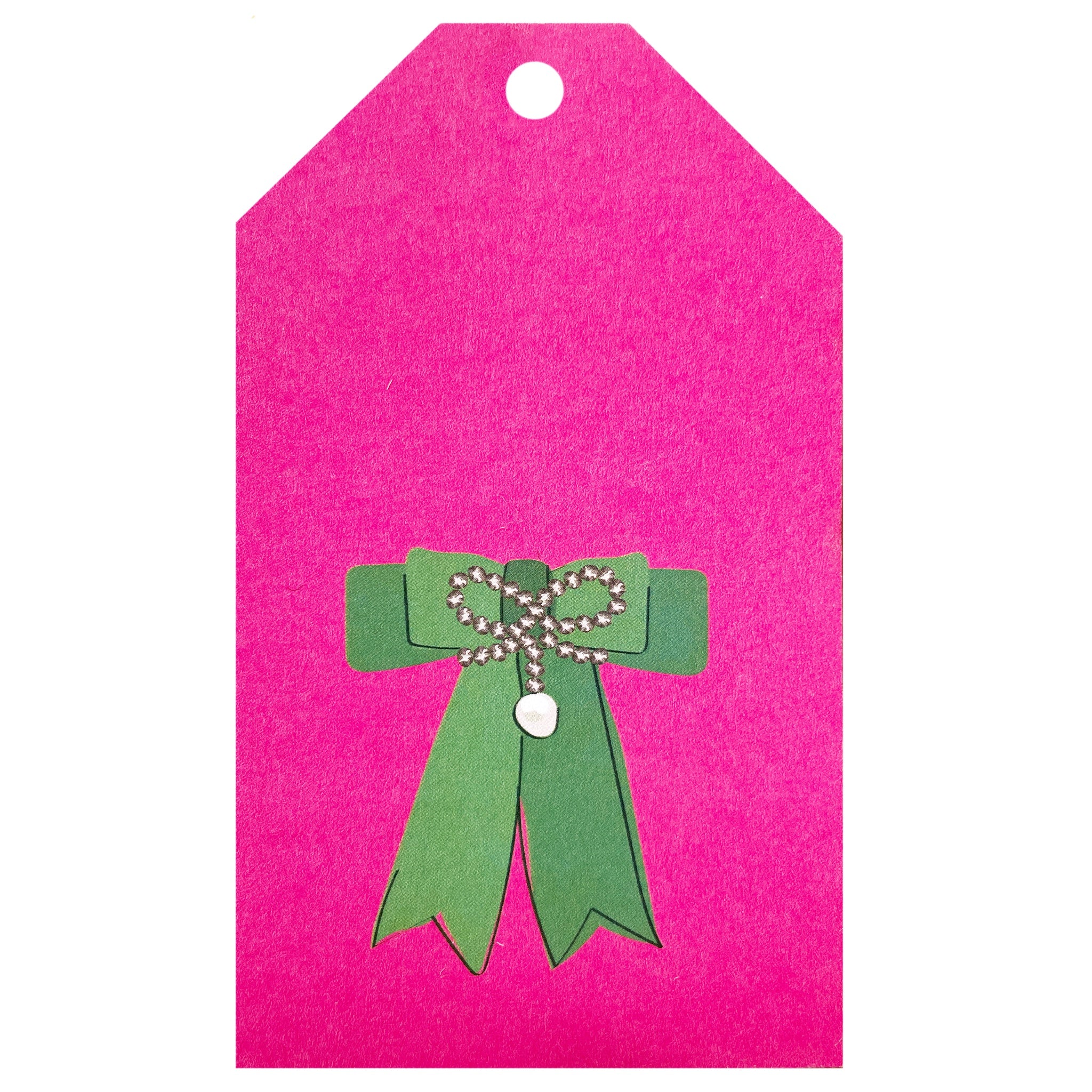 Tea Pea Gift Tag - Green Bow