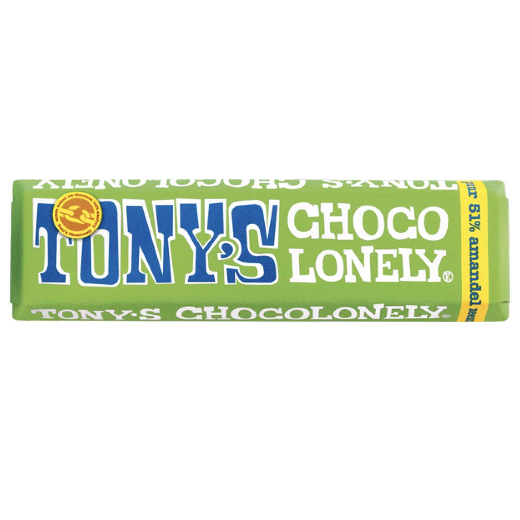Tony's Chocolonely 47g Mini Bar Dark Chocolate Almond Sea Salt